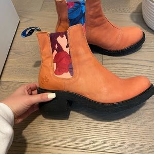 John Fluevog Coral pink boots